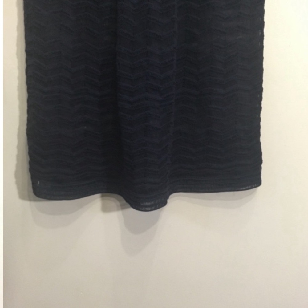 Missoni Knit Stretch Open Lace Shortsleeve Dress Navy Blue Size Medium - Picture 5 of 9